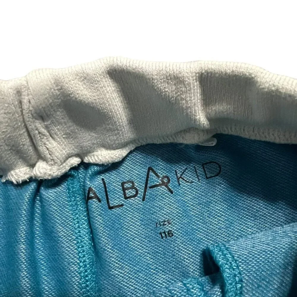 Alba Of Denmark Sz 116 (6Y) Organic Turkish Tile Blue Mike Shorts